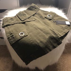 Carmar Olive green denim skirt NWT SEE DESCRIPTION